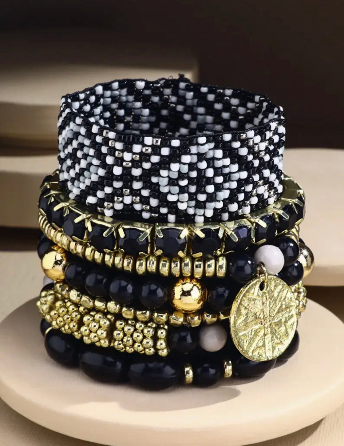 7 strand multi shape bracelet set