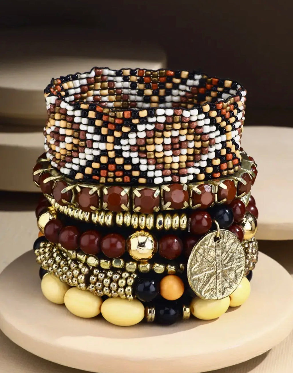 7 strand multi shape bracelet set