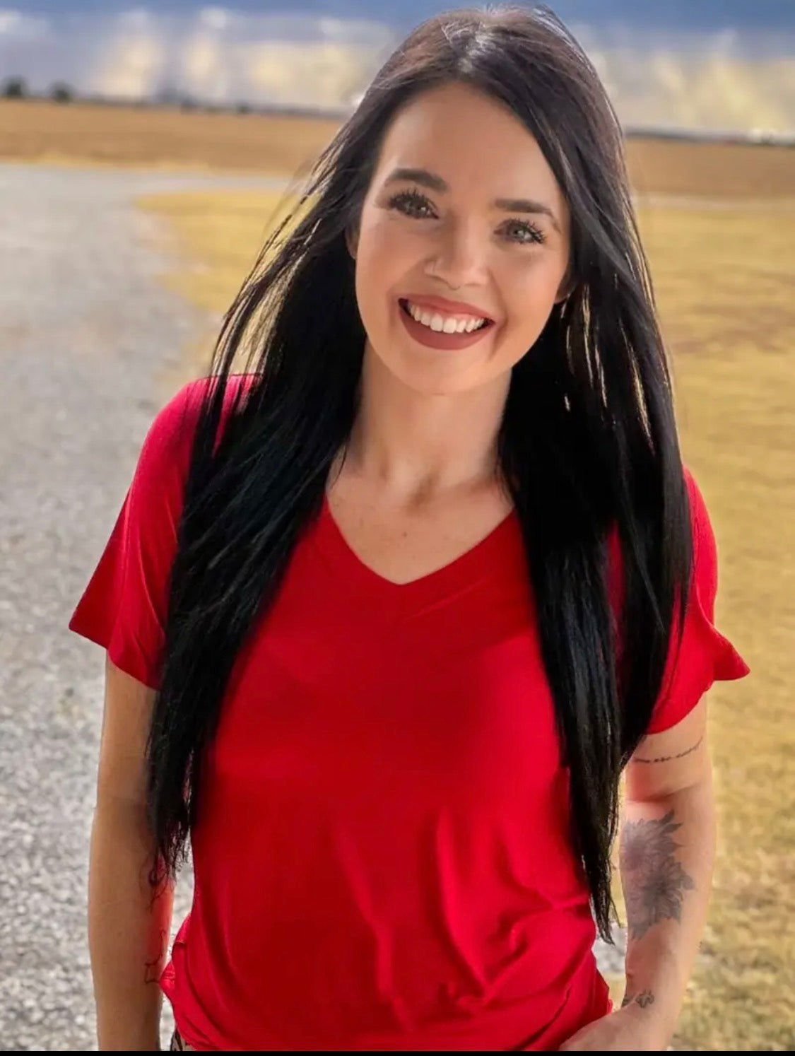 Simple sterling red top