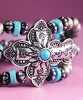 Navajo pearl and cross stretch brace