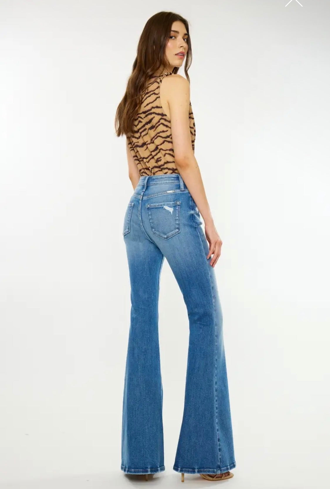 Kan Can High rise super flare jeans