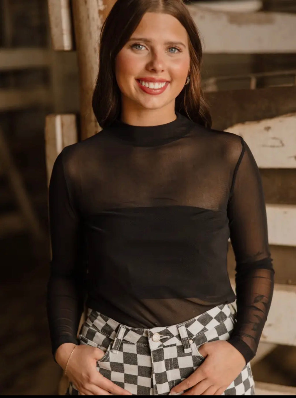 Night sky mesh top