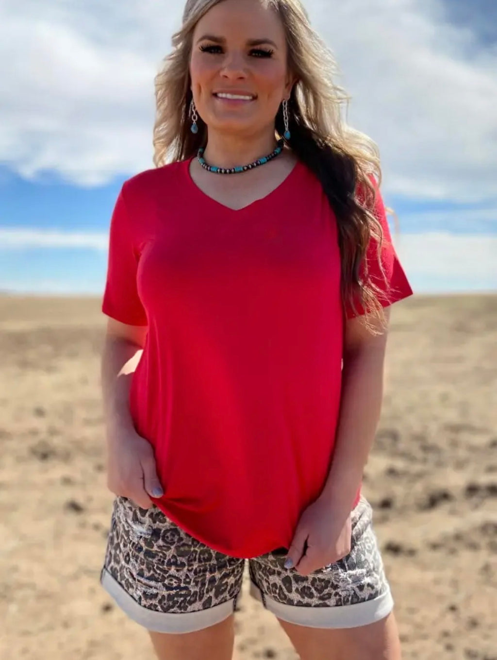 Simple sterling red top