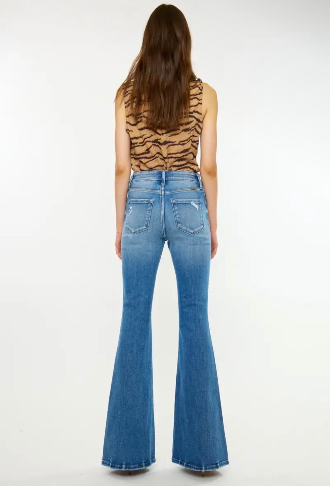 Kan Can High rise super flare jeans