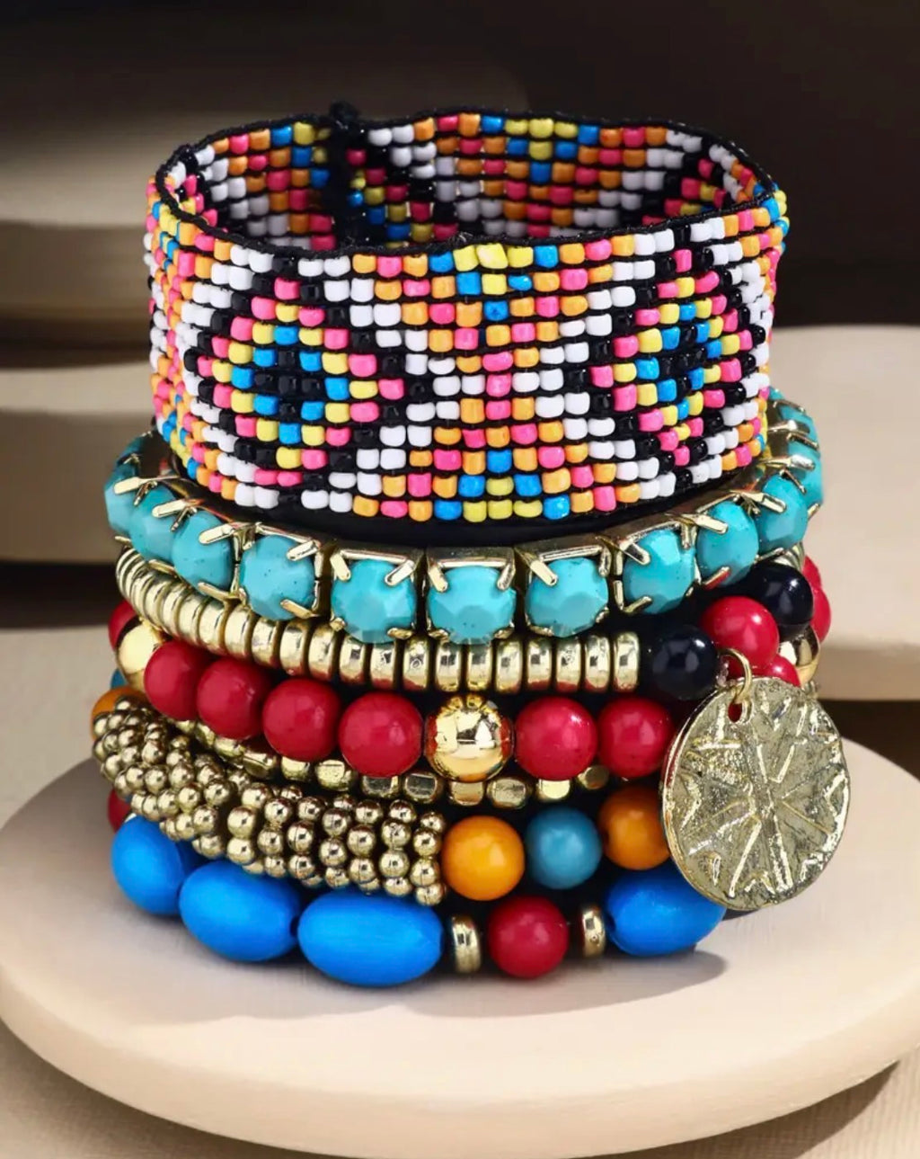7 strand multi shape bracelet set