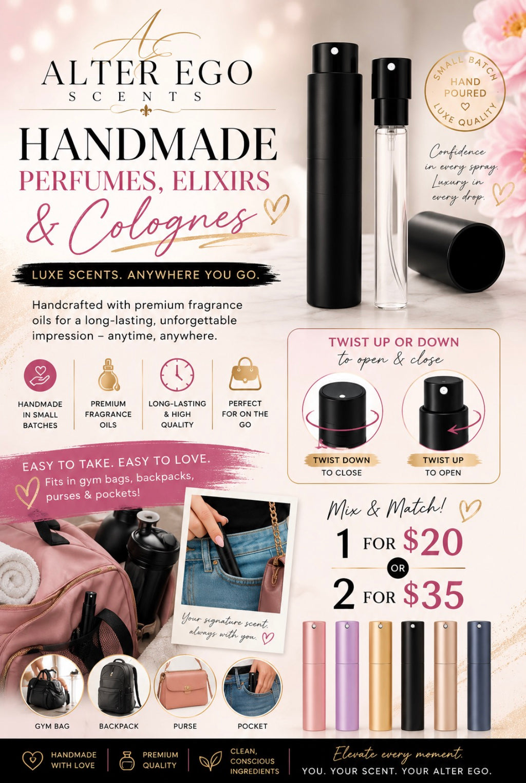 On the go fragrances