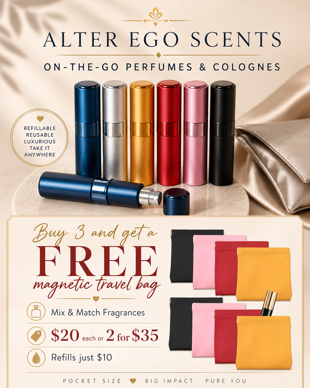 On the go fragrances