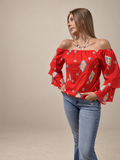 Santa Fe Sunset Off-the-Shoulder Top