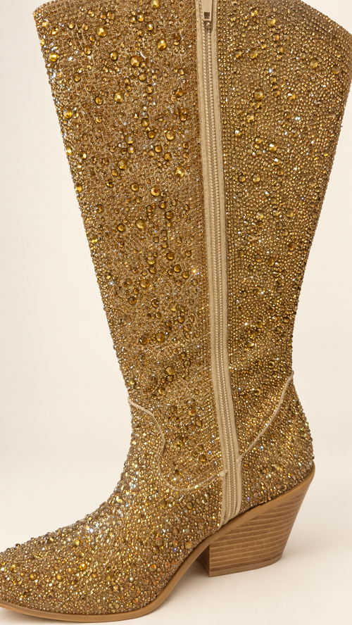 Corkys gold rhinestone western boots